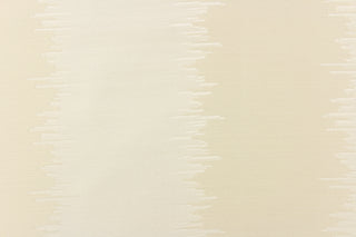 This sheer fabric features a wide stripe design in a creamy white. 