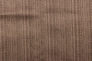 This beautiful color fabric features a herringbone design brown. 