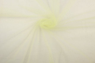  A sheer, semi firm, sparkly tulle in yellow .