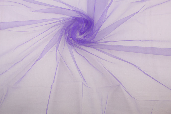 A sheer, semi firm, netting tulle in purple.