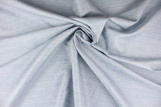  This multi-purpose mock linen in horizon includes varying shades of light blue.  It has a soft feel with a subtle sheen.  It would be great for home decor, window treatments, pillows, duvet covers, tote bags and more.  We offer Seafarer in other colors.