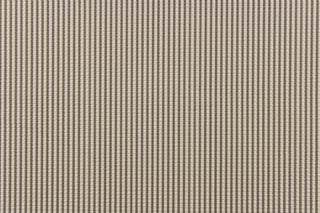 This textured stiped fabric in graphite and beige is great for home decor such as multi-purpose upholstery, window treatments, pillows, duvet covers, tote bags and more.  It has a soft workable feel yet is stable and durable.