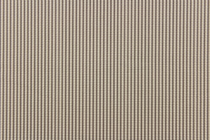 This textured stiped fabric in graphite and beige is great for home decor such as multi-purpose upholstery, window treatments, pillows, duvet covers, tote bags and more.  It has a soft workable feel yet is stable and durable.