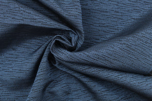  A mock linen in a beautiful blue with hints of black .