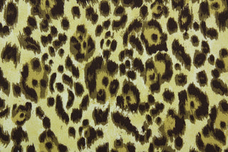 This fabric features a gorgeous cheetah print design in shades of brown on a yellow beige background.  The multi use fabric is perfect for window treatments, decorative pillows, custom cushions, bedding, light duty upholstery applications and almost any craft project.  It has a soft workable feel yet is stable and durable.  