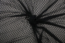 Load image into Gallery viewer, This lace features a woven star design in black.

