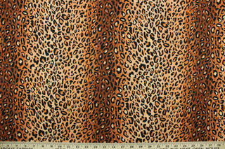 This fabric features a gorgeous cheetah print design in rust, orange and black.  The multi use fabric is perfect for window treatments, decorative pillows, custom cushions, bedding, light duty upholstery applications and almost any craft project.  It has a soft workable feel yet is stable and durable.  