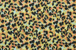 Pansy Petals is a beautiful floral design in the colors of coral, light aqua, golden yellow and black.  The multi use fabric is perfect for window treatments, decorative pillows, custom cushions, bedding, light duty upholstery applications and almost any craft project.  It has a soft workable feel yet is stable and durable.  We offer this design in several different colors.