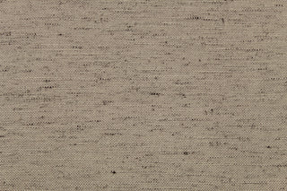A mock linen in beige with speckles of brown and a cotton scrim backing. 