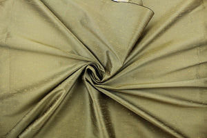  A mock linen in green with hints of gold and a slight shine . 