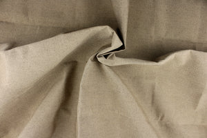 A fabric in tan with specks of black or dark gray great for umbrellas, outdoor upholstery and more.