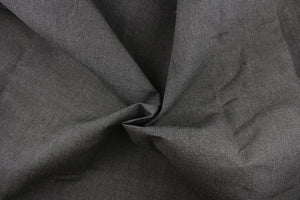 A solid rich dark gray fabric great for umbrellas, outdoor upholstery and more.