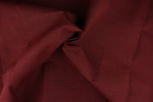 Load image into Gallery viewer,  This fabric features a fine pinstripe design in dark red and black. It is great for umbrellas, outdoor upholstery and more.
