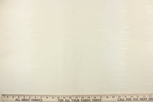 Load image into Gallery viewer,  This sheer fabric features a wide stripe design in a creamy white

