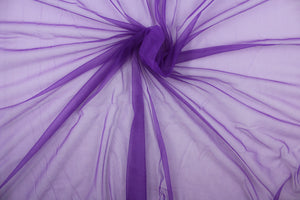 A sheer, light weight, and semi firm tricot in rich purple. 