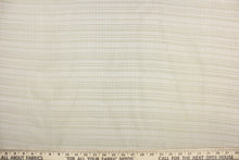 Load image into Gallery viewer, This sheer fabric features a design in beige  .
