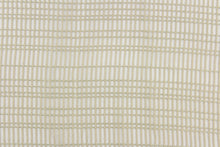 Load image into Gallery viewer, This sheer fabric features a design in beige  .

