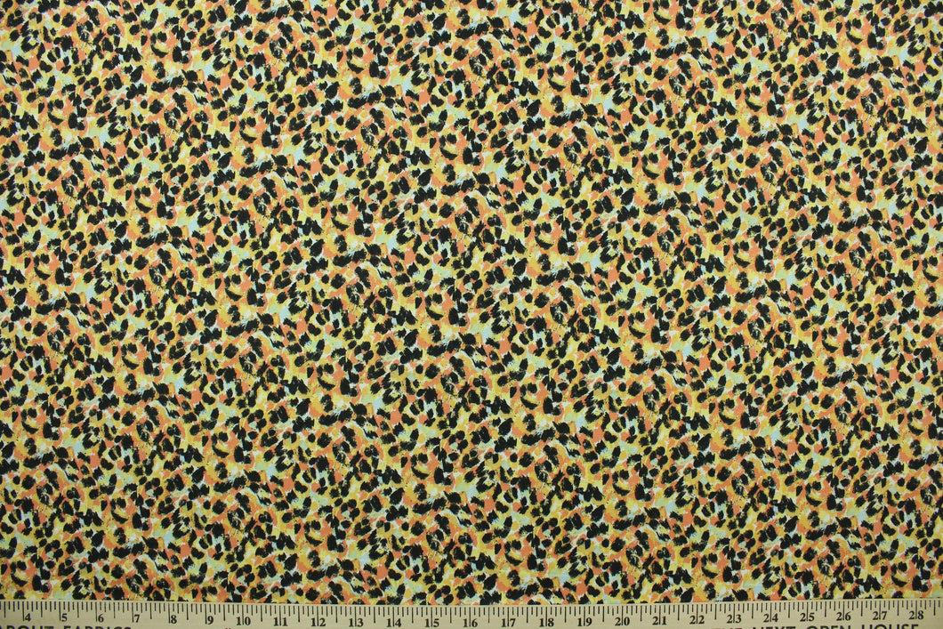 Pansy Petals is a beautiful floral design in the colors of coral, light aqua, golden yellow and black. The multi use fabric is perfect for window treatments, decorative pillows, custom cushions, bedding, light duty upholstery applications and almost any craft project. It has a soft workable feel yet is stable and durable. We offer this design in several different colors.