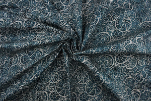  This fabric features seashells in shades of gray.  It has a nice soft hand and would be great for quilting, crafting and home decor.  We offer this fabric in one other color.