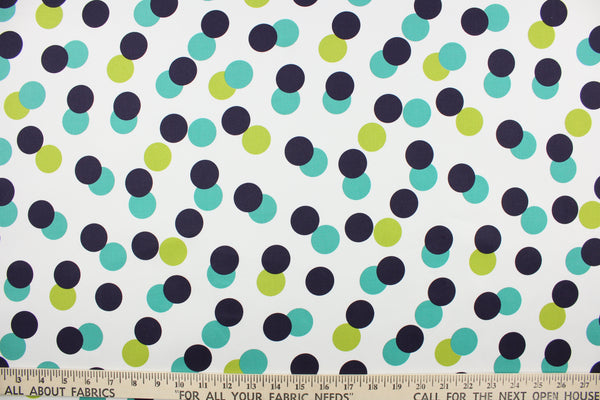 Green Polka Dots Fabric