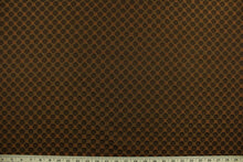 Load image into Gallery viewer,  Balanced is a multi use fabric featuring a square pattern in copper and brown.  It is durable and hard wearing and would be great for multi-purpose upholstery, bedding, accent pillows and drapery.  We offer this pattern in two other colors.
