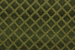 This multi use, hard wearing chenille fabric features a diamond pattern in dark green and gold and would be a beautiful accent to your home décor.  It is a heavyweight fabric that is soft and is perfect for upholstery projects, toss pillows, and heavy drapery.  