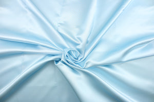 A beautiful satin fabric in a color pale blue. 