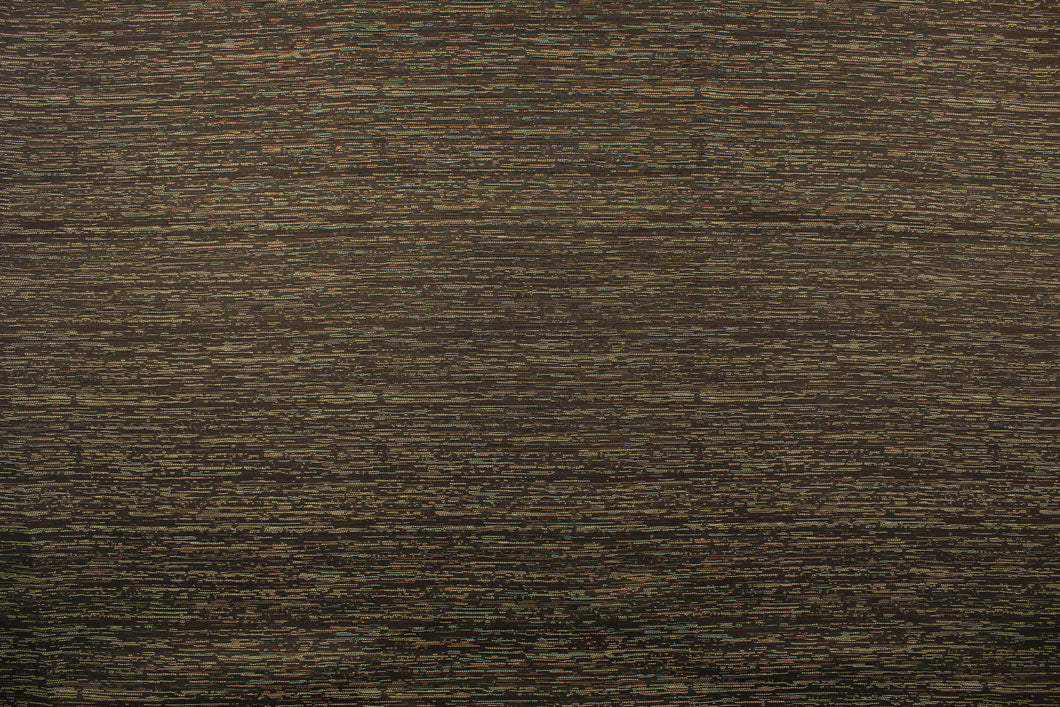  Mock linen in dark brown with hints of gold, brown and black  with a latex backing. 