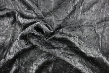 Load image into Gallery viewer, This taffeta fabric features a crinkle in iridescent dark gray.
