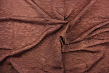Load image into Gallery viewer, This taffeta fabric features a crinkle in brown. 
