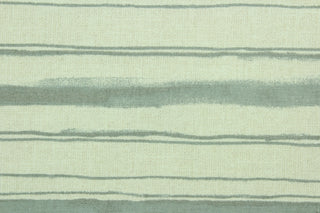 This fabric features stripes in gray on a natural background.  It can be used for several different statement projects including window accents (drapery, curtains and swags), decorative pillows, hand bags, bed skirts, duvet covers, light duty upholstery and craft projects.  It has a soft workable feel yet is stable and durable.  We offer this design in several different colors.