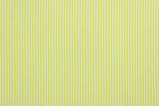 This poly/cotton fabric in yellow and white stripes is lightweight and is commonly used to make a variety of clothing including suits, dresses, shorts and shirts.  It is versatile enough to use in your home décor projects such as curtains and bedding.  We offer this fabric in a variety of colors.  