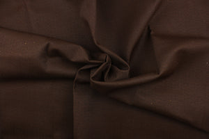  A solid dark brown fabric.