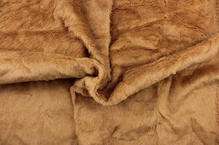 A faux fur in a golden tan. 