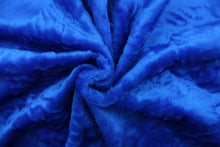 Load image into Gallery viewer, A faux fur in a solid royal blue.
