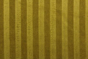 This velvet features a stripe design in green.