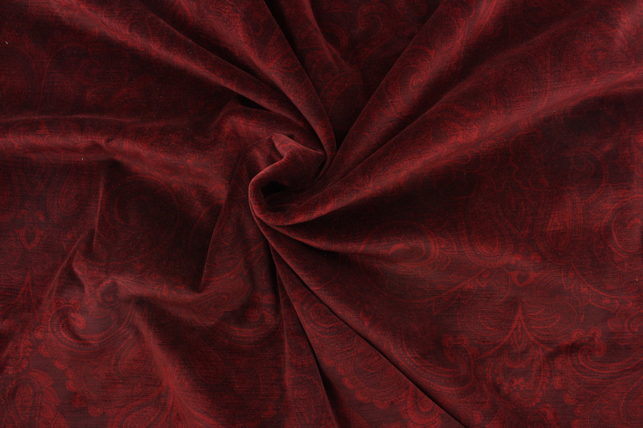 Burgundy, Solid Plain Upholstery Velvet Fabric By The Yard
