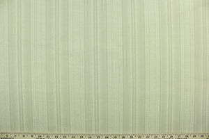 This Solarium outdoor fabric features a duotone stripe design in sand.  This versatile, long-lasting fabric can withstand up to 500 hours of sunlight, water and stain resistant and has 10,000 double rubs.  It is perfect for lounge cushions, pool furniture, tablecloths, decorative pillows and upholstery projects.  This fabric has a slightly stiff feel but is easy to work with.  