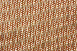 A mock linen in a weave design in orange and khaki with a light backing.