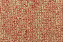 Load image into Gallery viewer, A chenille fabric in a weave design in red and a pale gold with a latex backing. 
