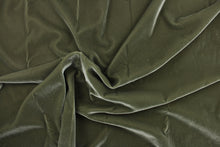 Load image into Gallery viewer,  This velvet features a beautiful solid moss green .
