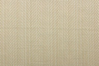 This beautiful color fabric features a herringbone design in a champagne color .