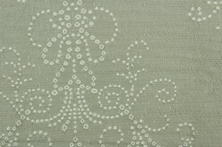 Embroidered Steel Imprints in Gray