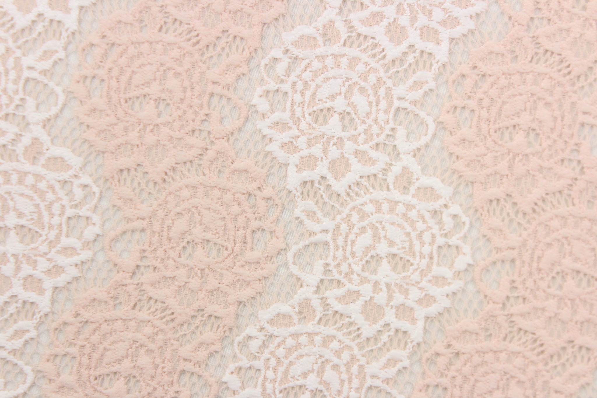 Light Teal Stretch Lace Fabric, Medallion Motif