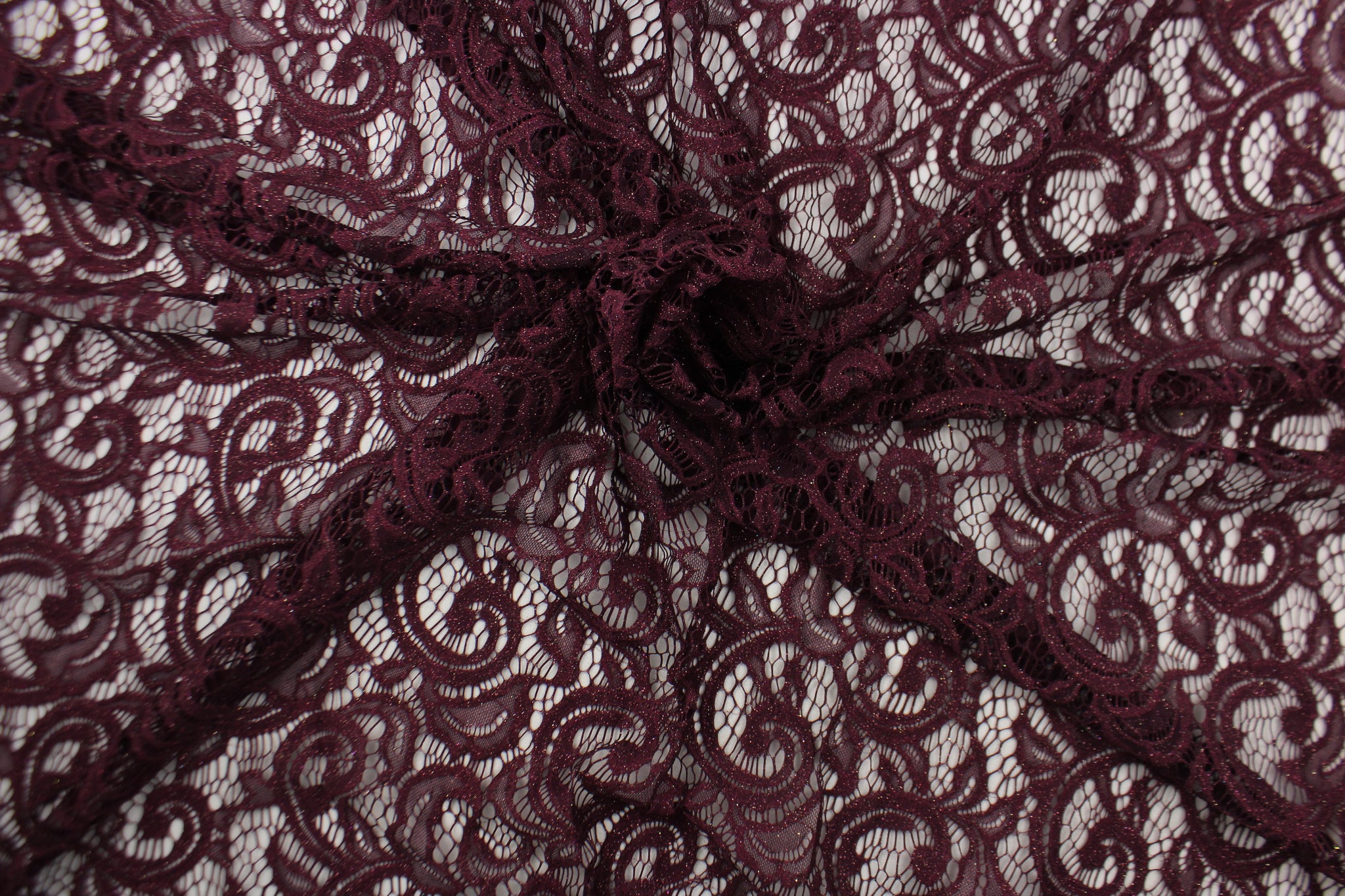 Burgundy stretch lace trimming - Lace To Love