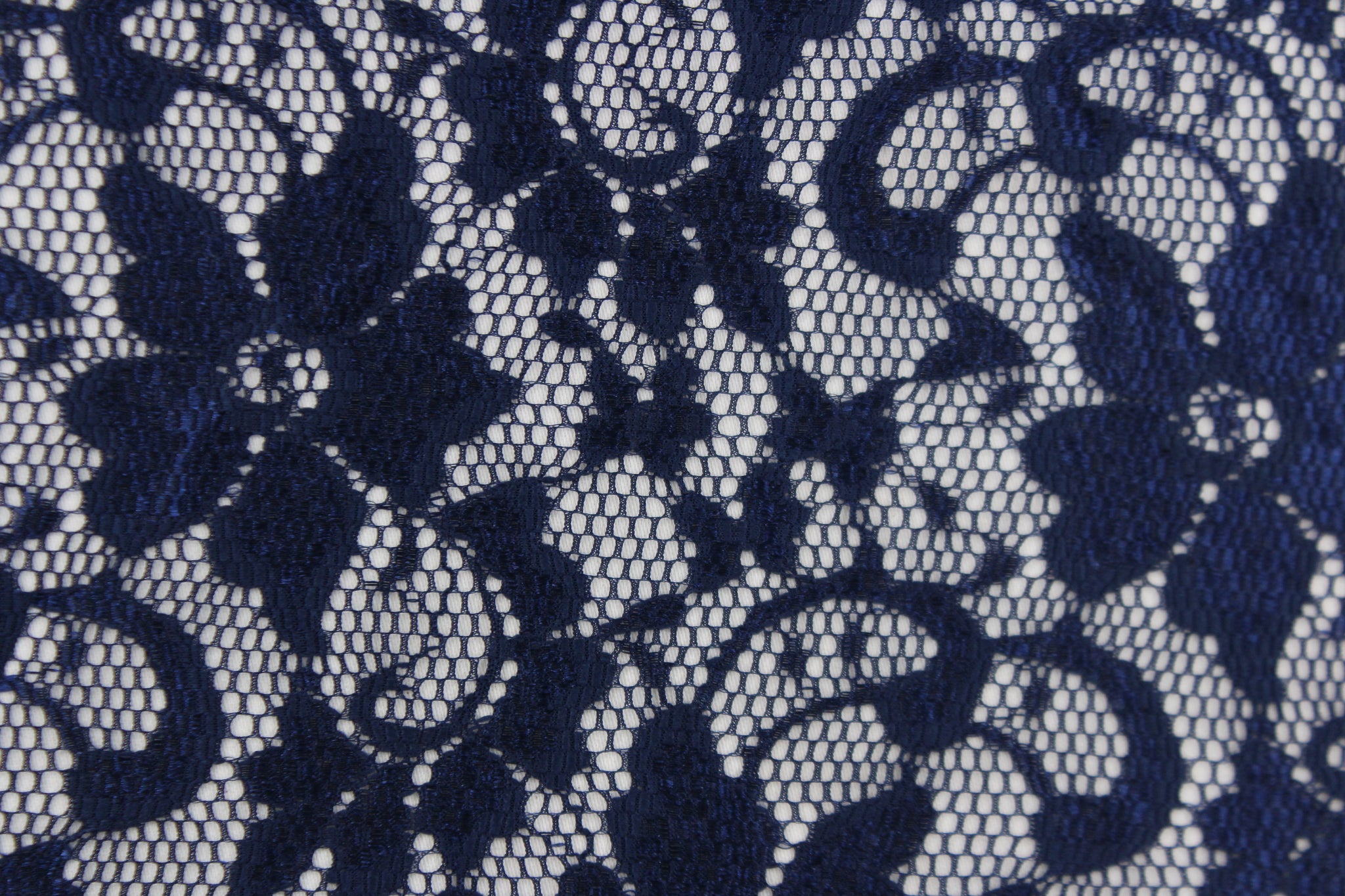 Navy Blue Corded Lace Fabric 50” Width 1 Yard