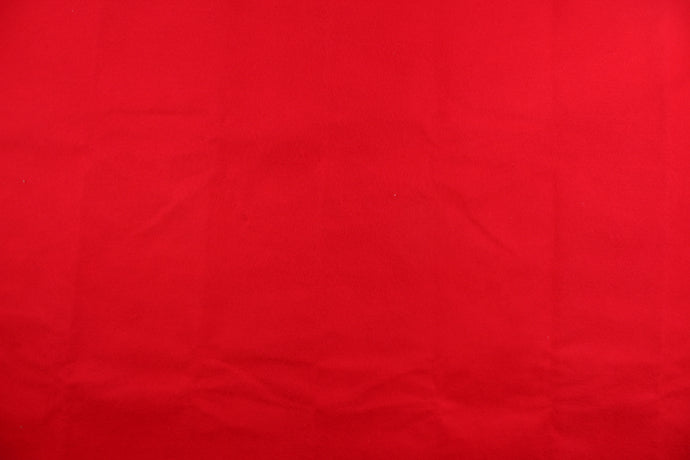  This is a felt fabric in solid red with adhesive backing.  It features a slightly textured feel that is soft, sturdy and durable.  Uses include crafts, apparel accents, décor, embellishments and more. 