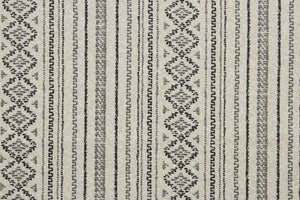 Bindu is a multi purpose fabric featuring a striped Aztec design.  The versatile fabric is perfect for window accents (draperies, valances, curtains and swags) cornice boards, accent pillows, bedding, headboards, cushions, ottomans, slipcovers and upholstery.  It has a soft workable feel yet is stable and durable. Colors included are deep green, dark brown and stone.