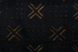  Niassa with T/C Backing features a smooth woven polyester knit velvet with brown accents against a black background. Its heavy-duty construction offers up to 51,000 double rubs, making it ideal for upholstery projects that require resilience.  Great for sofas, chairs, dining chairs, pillows, handbags and craft projects.  It is soft and pliable and would make a great accent to any room.