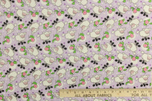 Load image into Gallery viewer, Sheep, stars, polka dots, roses, leaves, lilac, purple, white, pink, green, black, sewing projects, apparel, home decor

